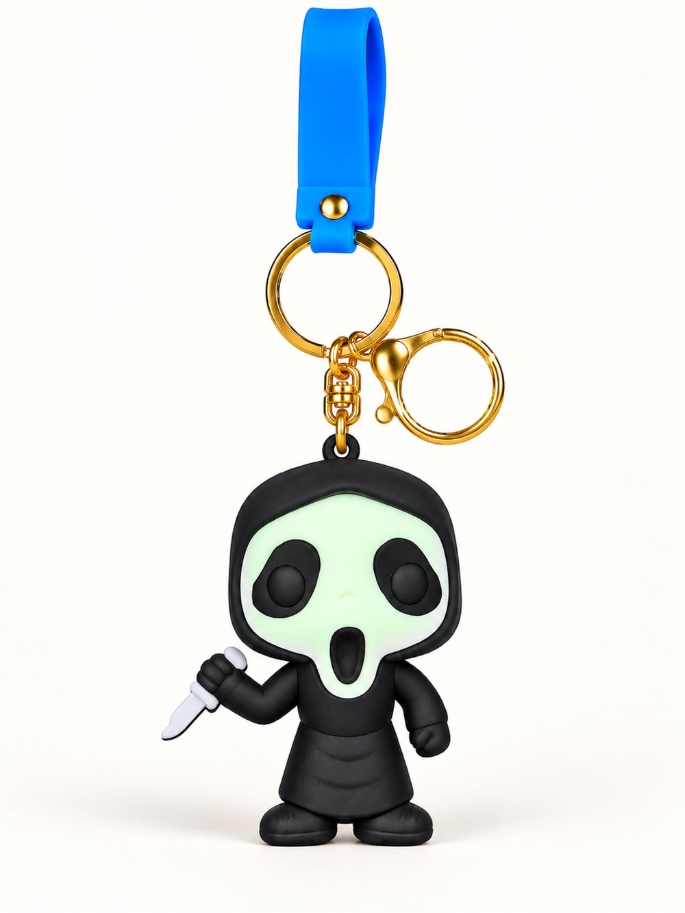Horror Keychain Blue Wristlet NEW